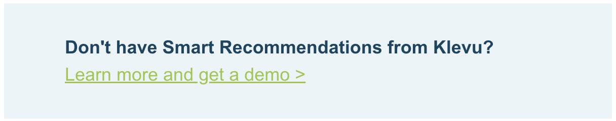 Get a demo of smart recommendations